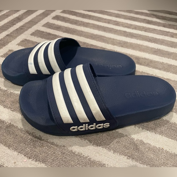 adidas Other - Adidas Kids Adilette Shower Slides Sandals Boys Size 1 Nayy Blue